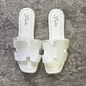 Pur White Women's Slide Sandals